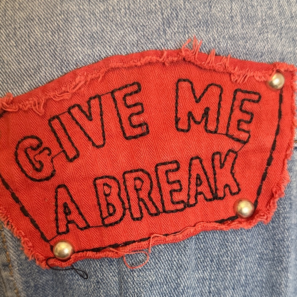 Boom Boom Jeans Blue Denim with Gold Button - Picture 6 of 15